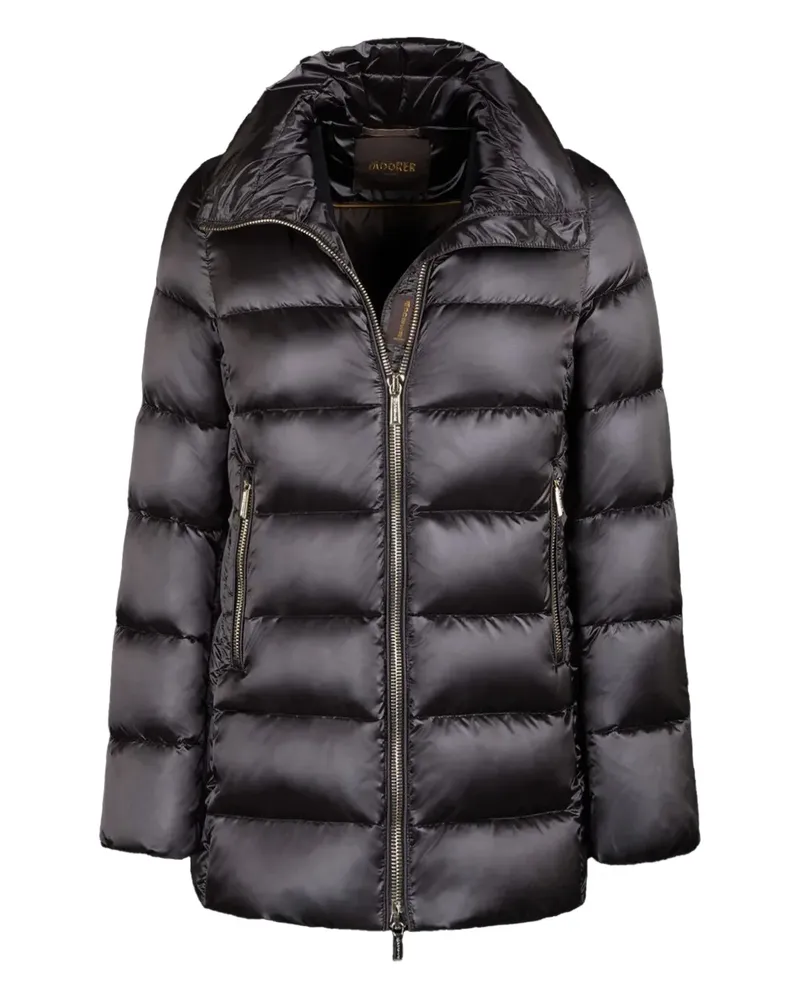 MOORER Mantel mit Reißverschluss - Schwarz Schwarz