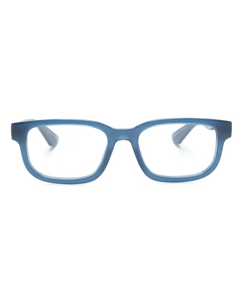 Gucci Transparente Brille mit eckigem Gestell - Blau Blau