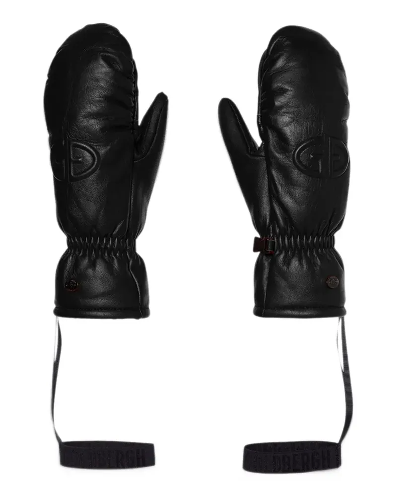 GOLDBERGH Hilja logo-embossed leather mittens - Schwarz Schwarz