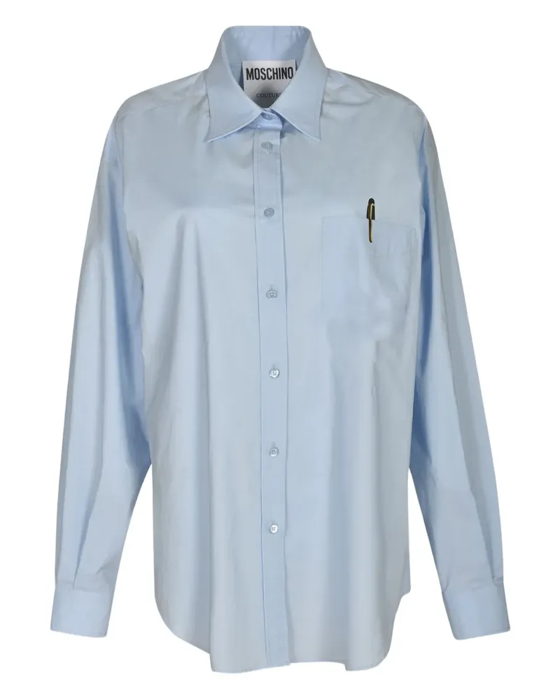 Moschino Hemd mit Stift-Print - Blau Blau