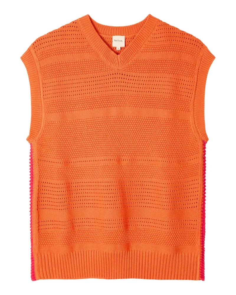 Paul Smith open-knit V-neck sweater - Orange Orange