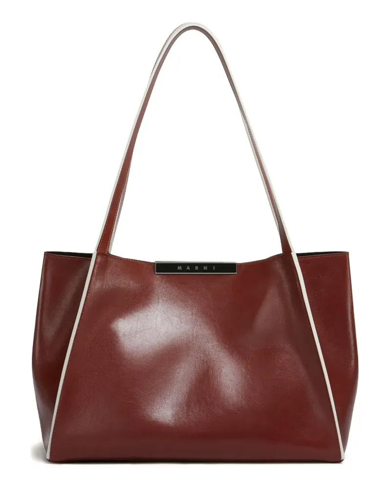 Marni Kleine Cresta E/W Tote Bag - Rot Rot