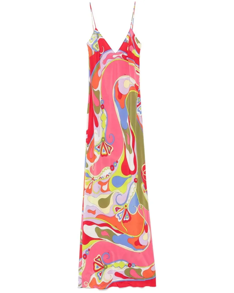 Emilio Pucci Kleid mit Orchidee-Print - Rot Rot