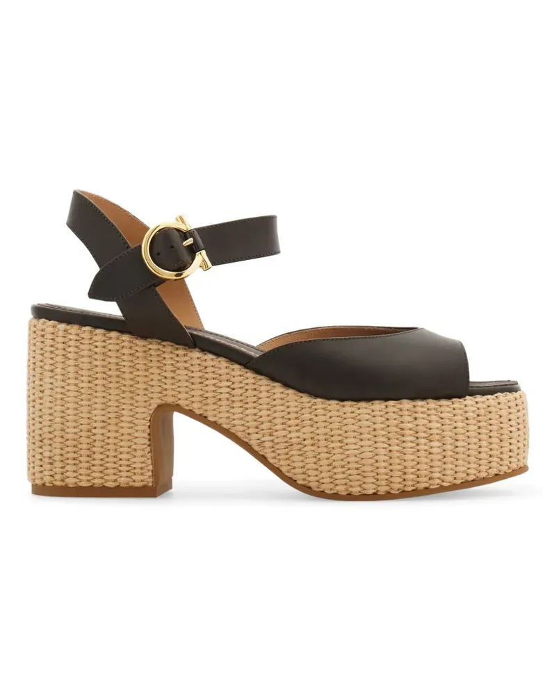 Ferragamo Sandalen mit Plateau - Schwarz Schwarz
