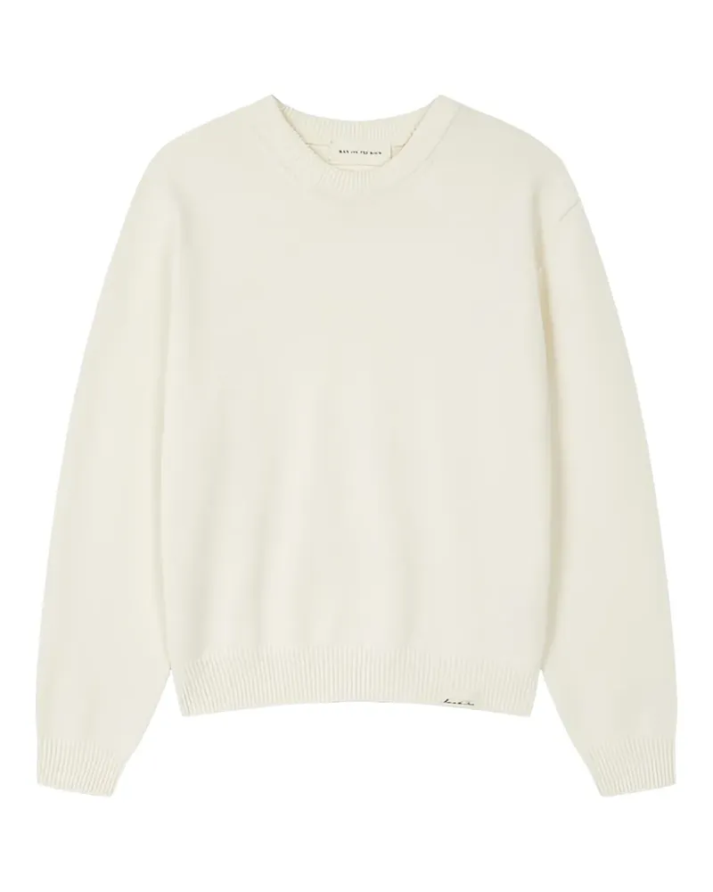 ManOnTheBoon Pullover mit Logo-Patch - Weiß Weiß