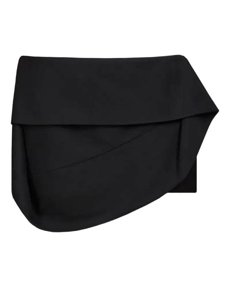 Ferragamo Drapierter Basque-Minirock - Schwarz Schwarz