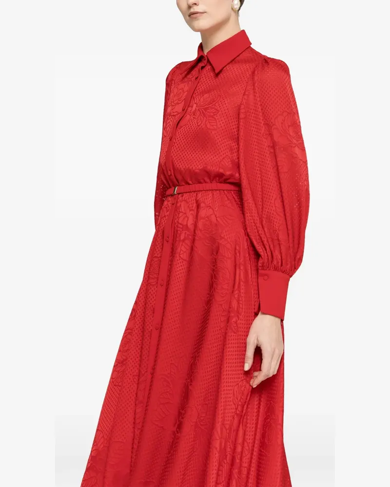 NISSA belted midi dress - Rot Rot