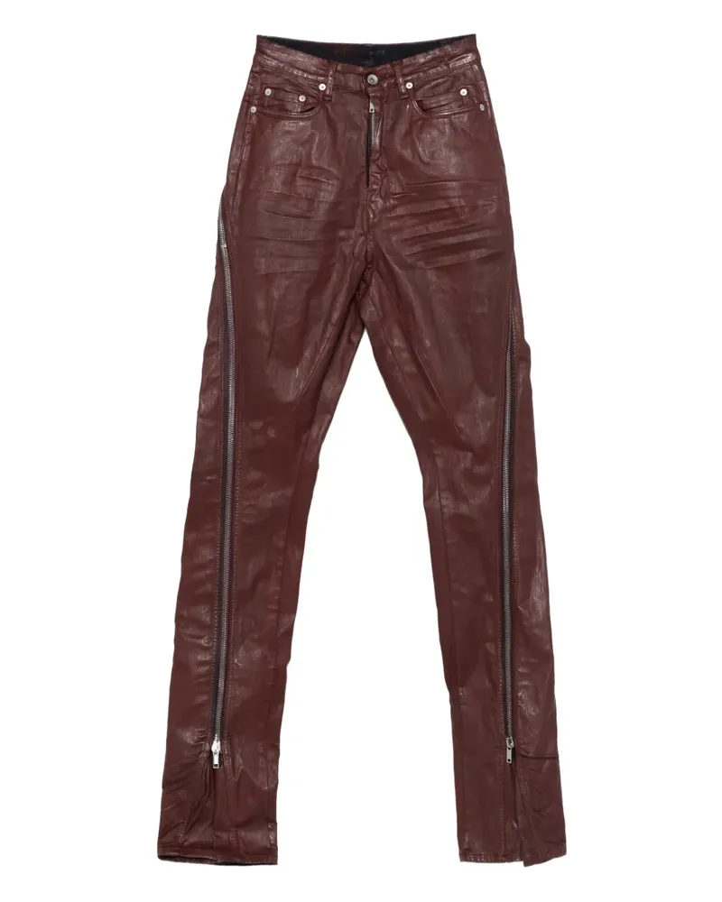 DRKSHDW by Rick Owens Bolan Banana Jeans mit seitlichem Reißverschluss - Rot Rot