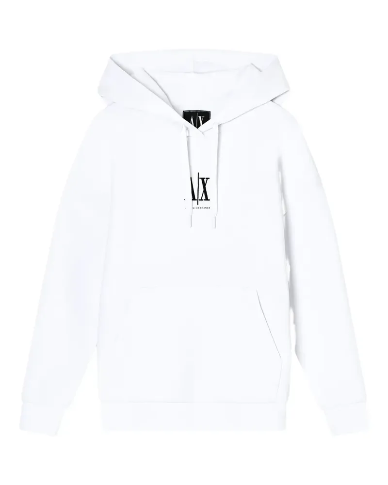 Armani Exchange Hoodie mit Logo-Print - Weiß Weiß