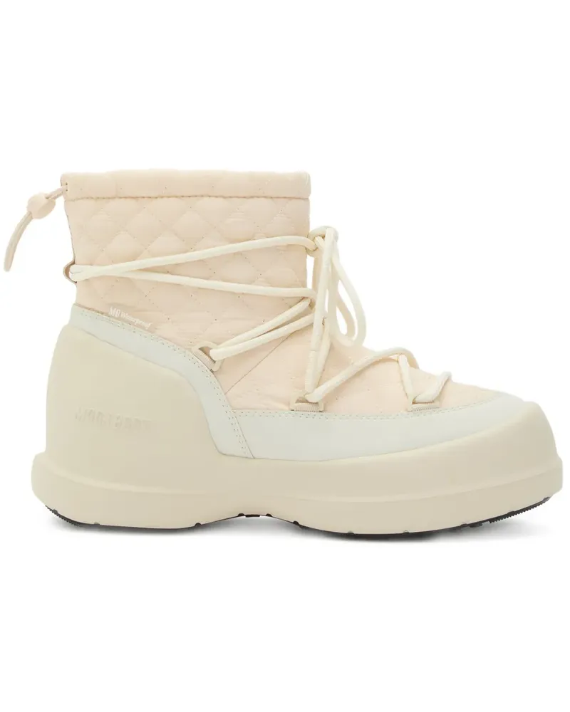 Moon Boot Gesteppte Mezzaluna Stiefel - Nude Nude