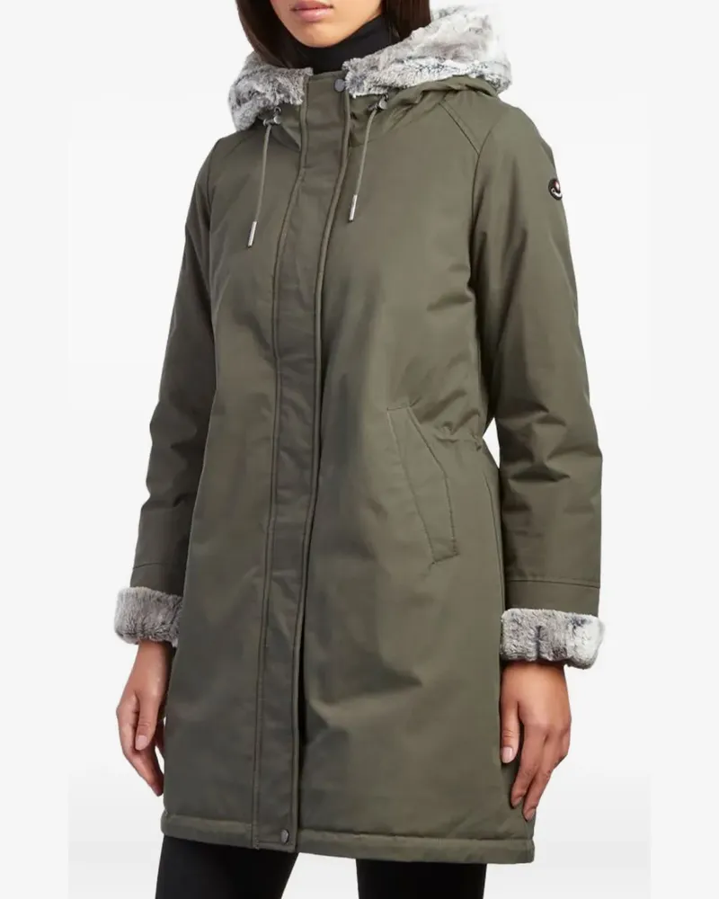 Canadiens Kapuzenparka mit Faux Fur - Grün Grün