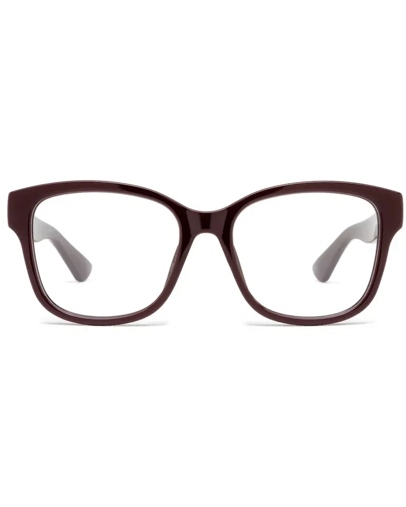 Gucci Brille mit Logo-Gravur - Rot Rot