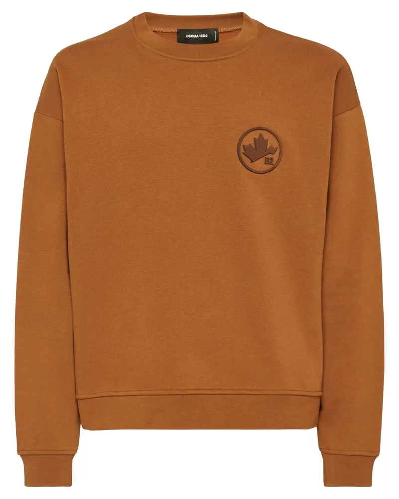 Dsquared2 Sweatshirt mit Logo-Print Orange