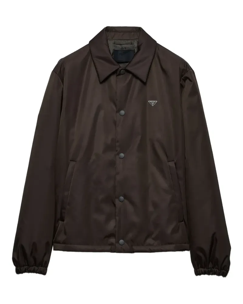 Prada triangle-logo jacket - Grün Grün