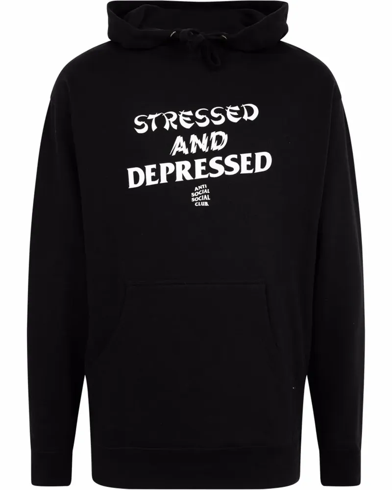 Anti Social Social Club Hoodie mit Slogan-Print - Schwarz Schwarz
