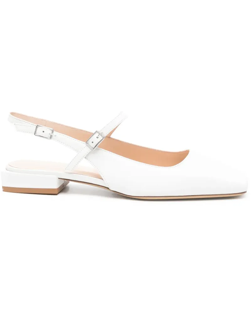 P.A.R.O.S.H. Flache Slingback-Pumps - Weiß Weiß