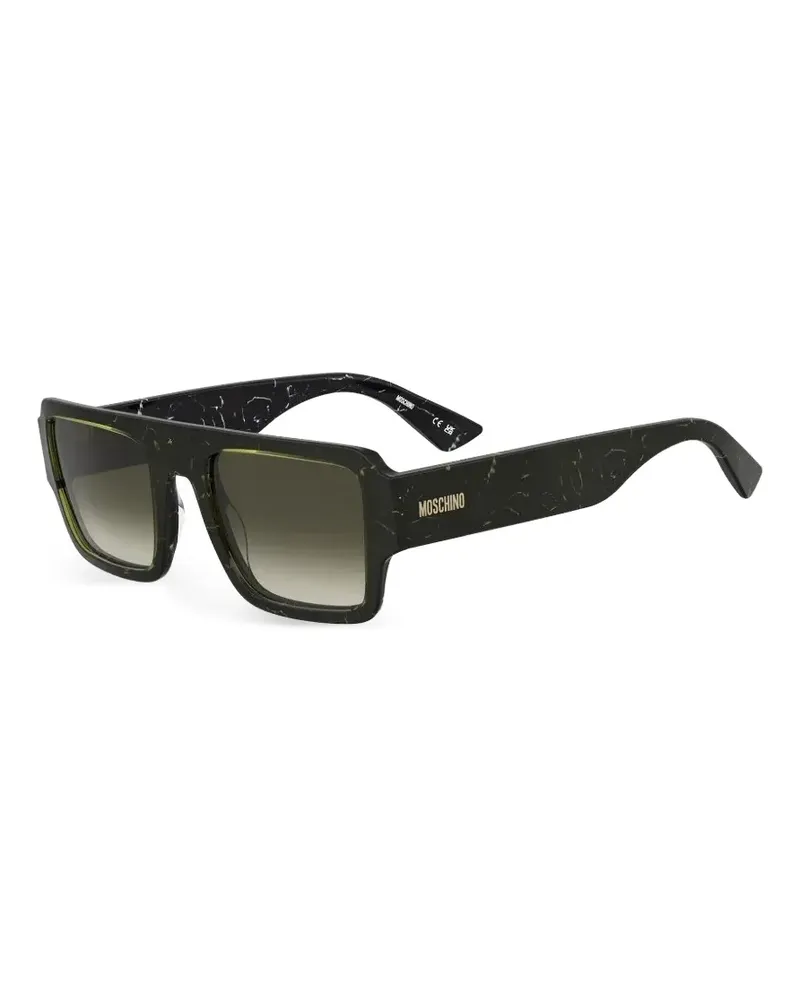 Moschino Marmorierte Sonnenbrille - Schwarz Schwarz