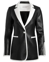 Alice + Olivia Breann Blazer aus Faux-Leder Schwarz