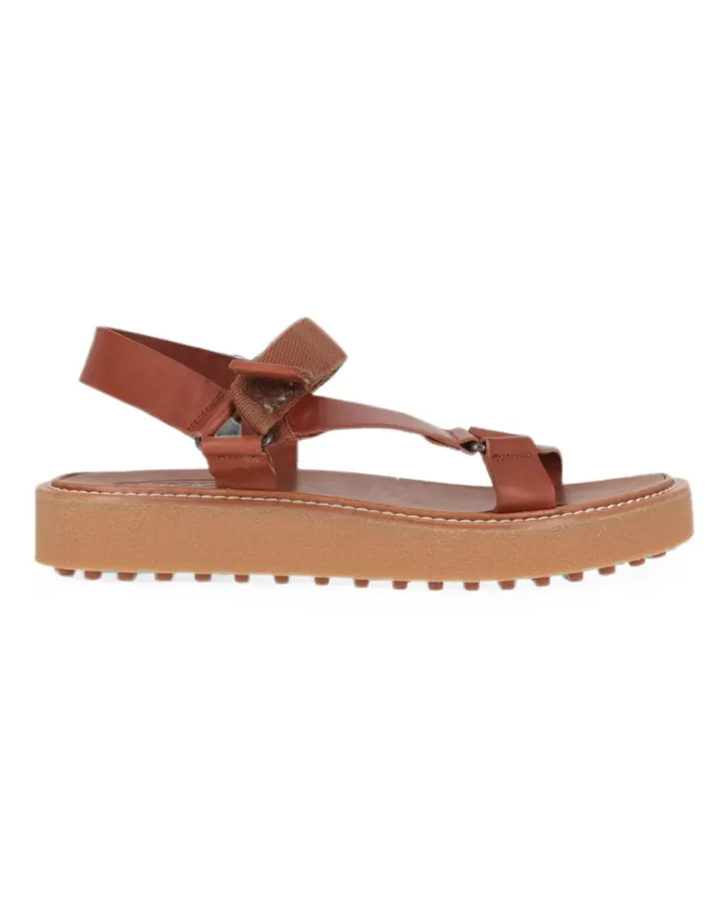 TOD'S touch-strap Gommino-sole sandals - Braun Braun