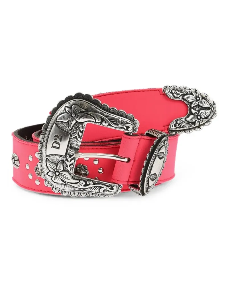 Dsquared2 Gürtel mit Nieten - Rosa Rosa