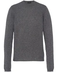 Prada Klassischer Kaschmirpullover Grau