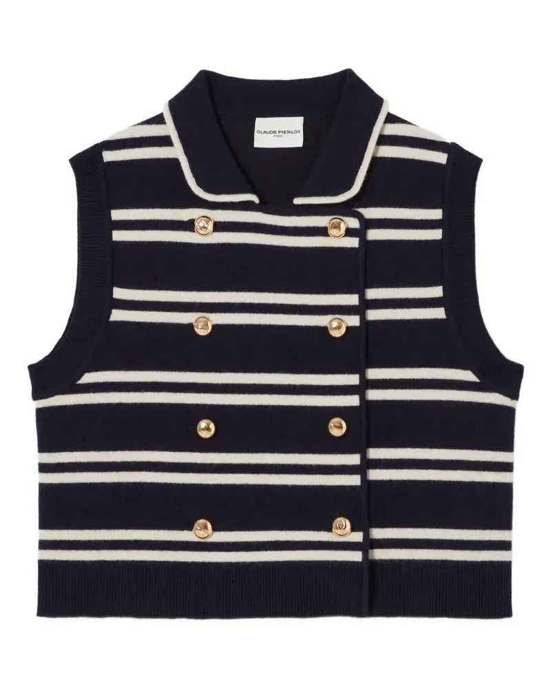 Claudie Pierlot Gestreifter Cardigan - Blau Blau