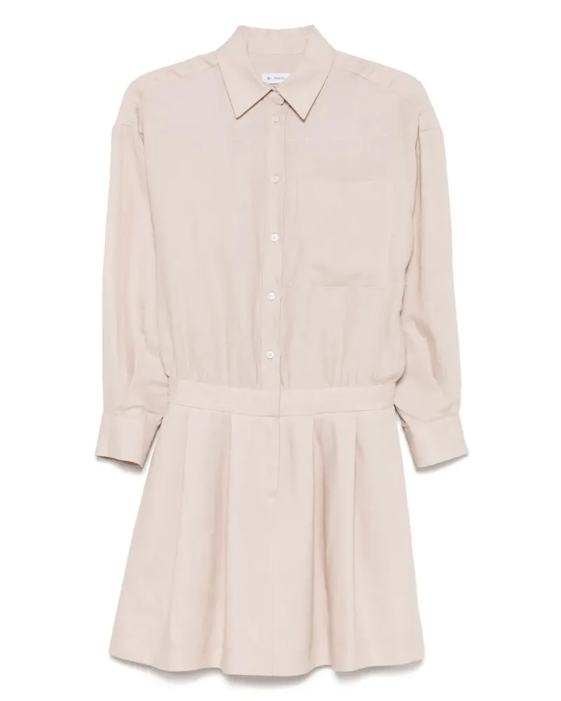 Manuel Ritz Mini-Hemdkleid aus Leinen - Nude Nude