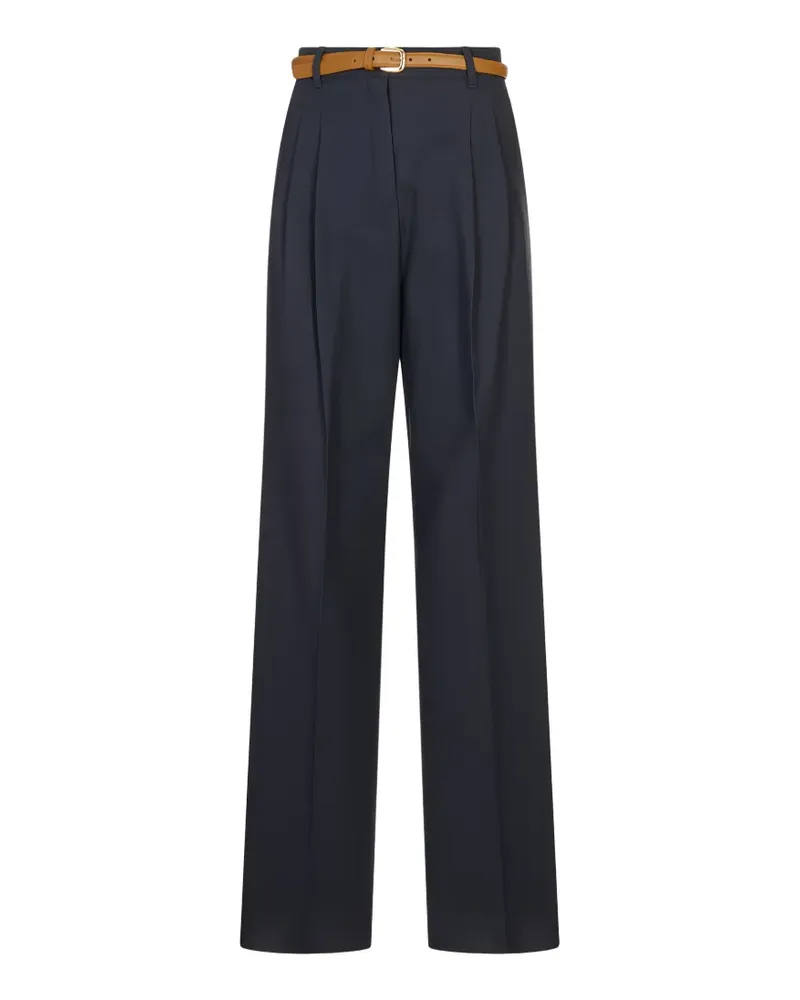 Max Mara Adunco Hose mit Gürtel - Blau Blau