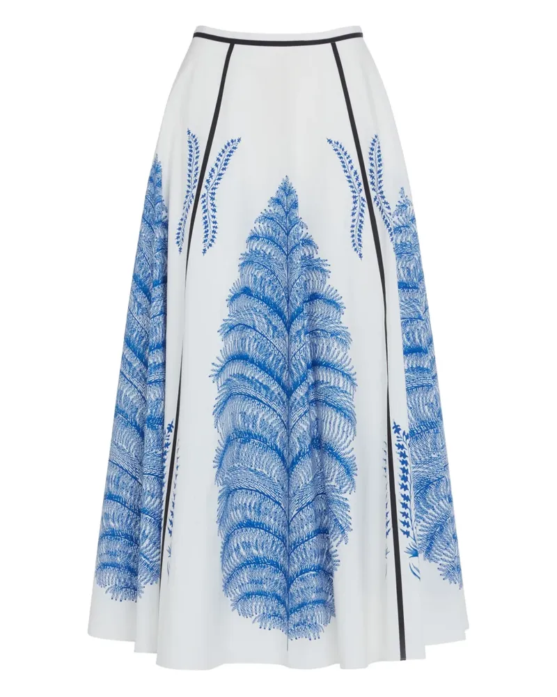 Giambattista Valli Midirock mit grafischem Print - Weiß Weiß