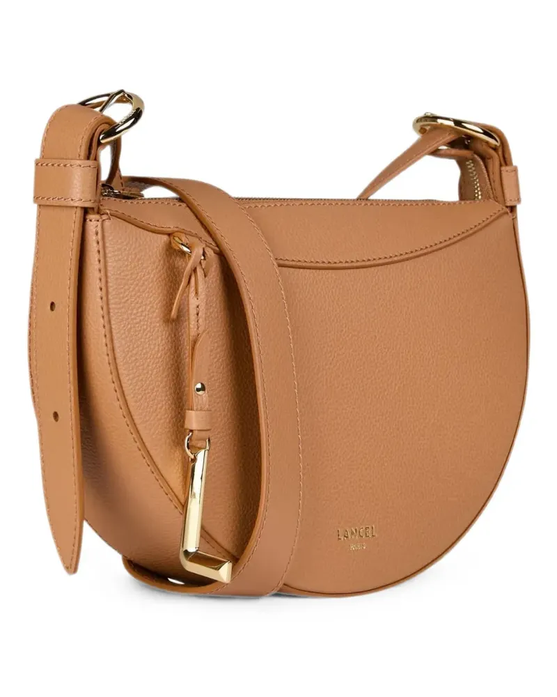 Lancel half-moon leather crossbody bag - Nude Nude