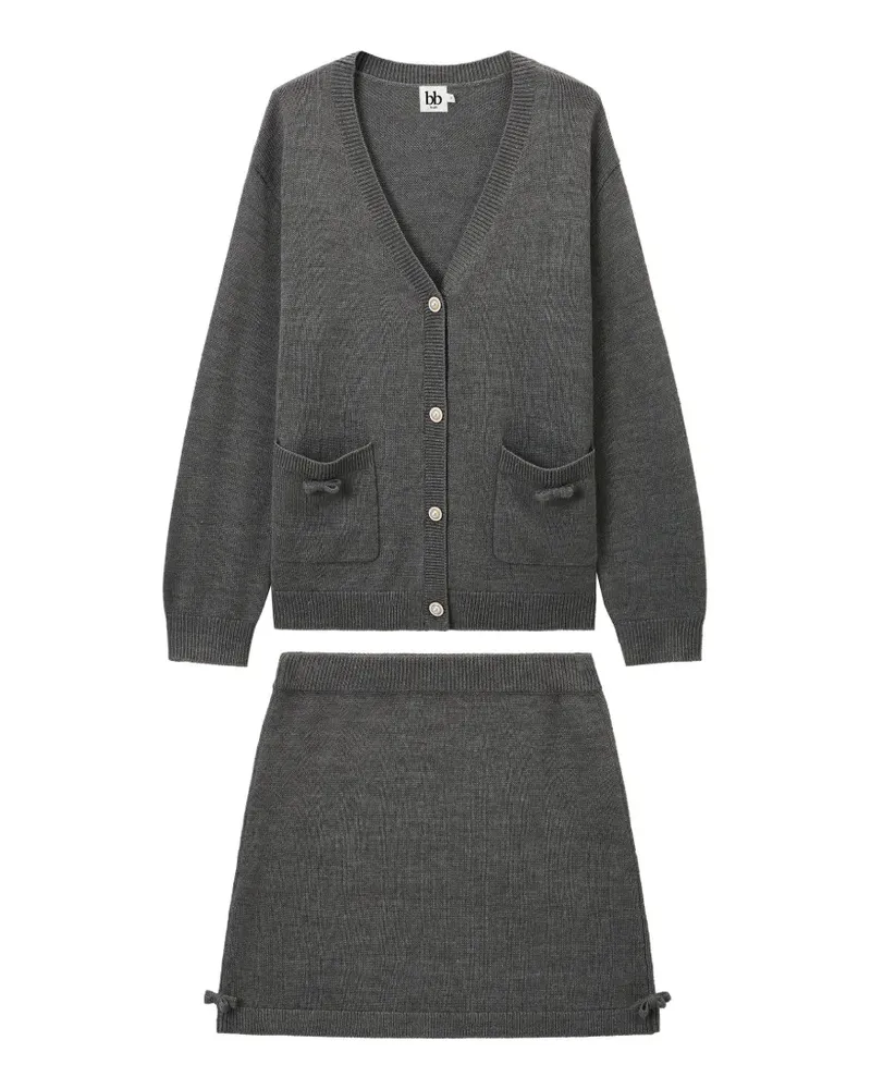 b+ab Rock-Set mit Schleifendetail - Grau Grau