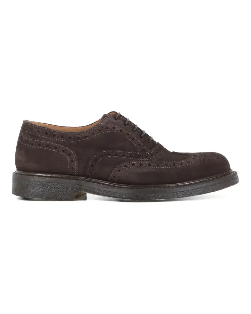 Green George Brogue-Oxford-Schuhe aus Wildleder - Braun Braun