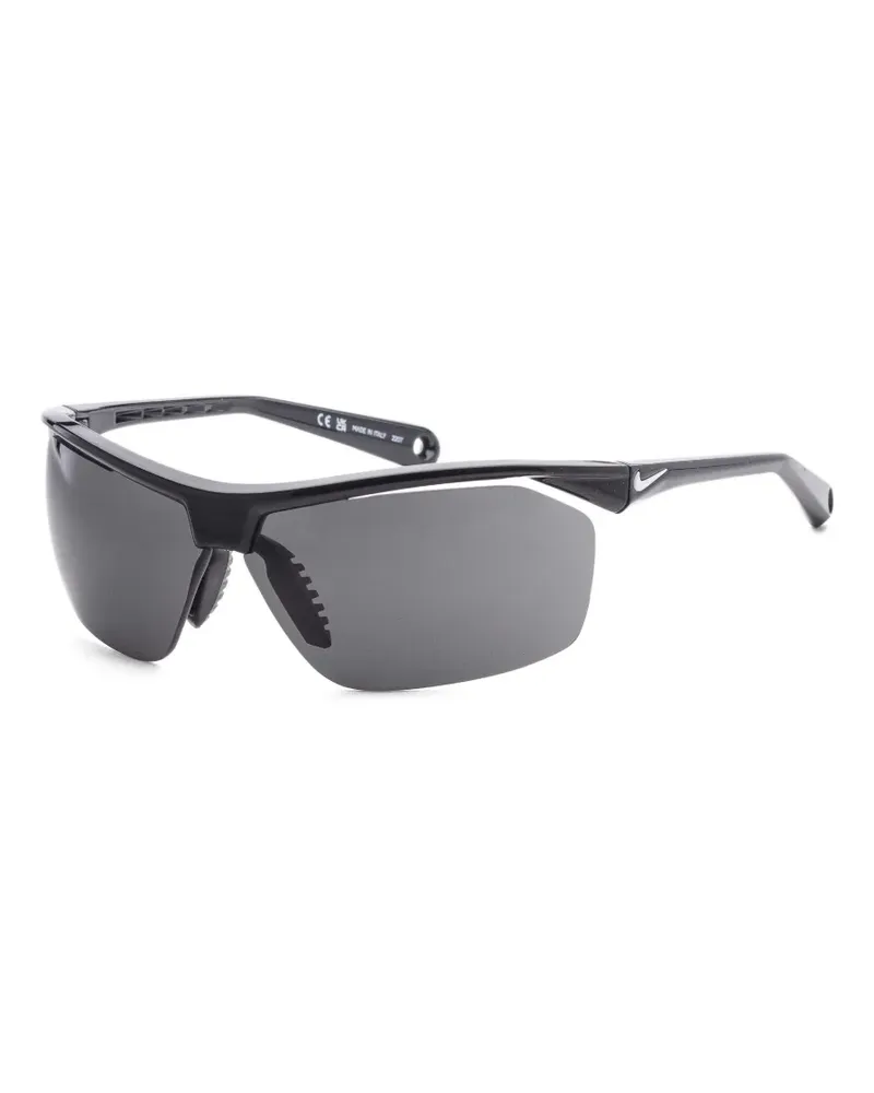 Nike Tailwind Sonnenbrille mit geometrischem Gestell - Schwarz Schwarz