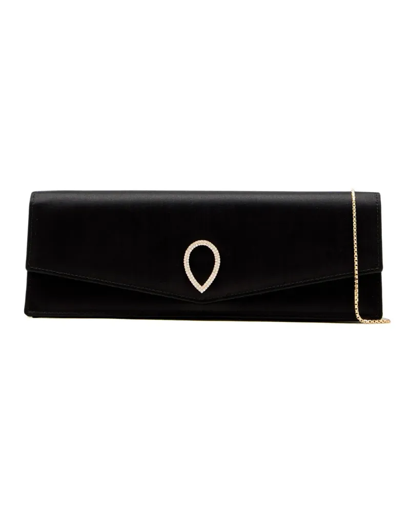 Jennifer Chamandi Clutch aus Satin - Schwarz Schwarz