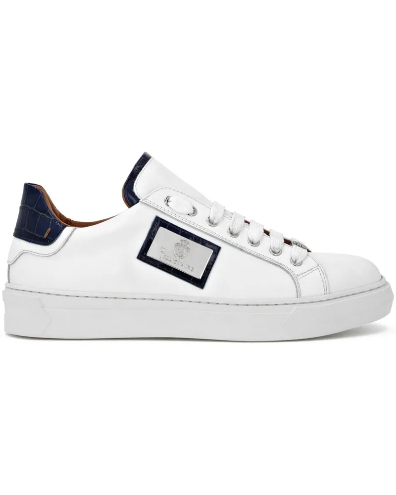 Billionaire Sneakers mit Logo-Schild - Weiß Weiß