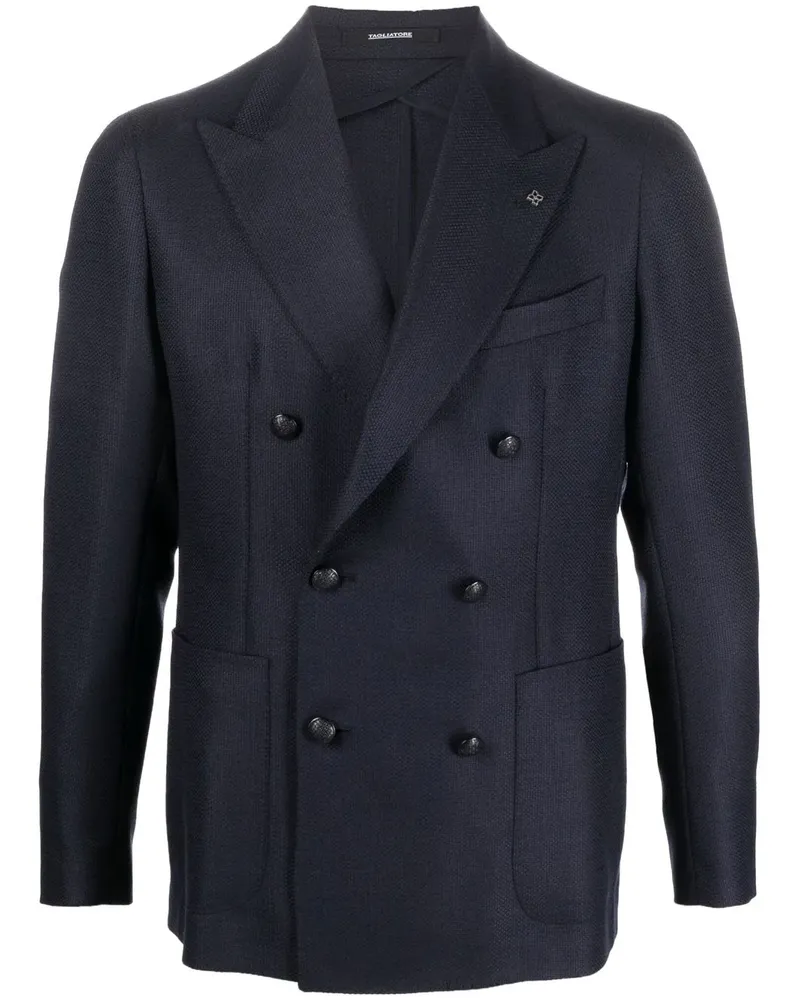 Tagliatore Doppelreihiges Sakko - Blau Blau