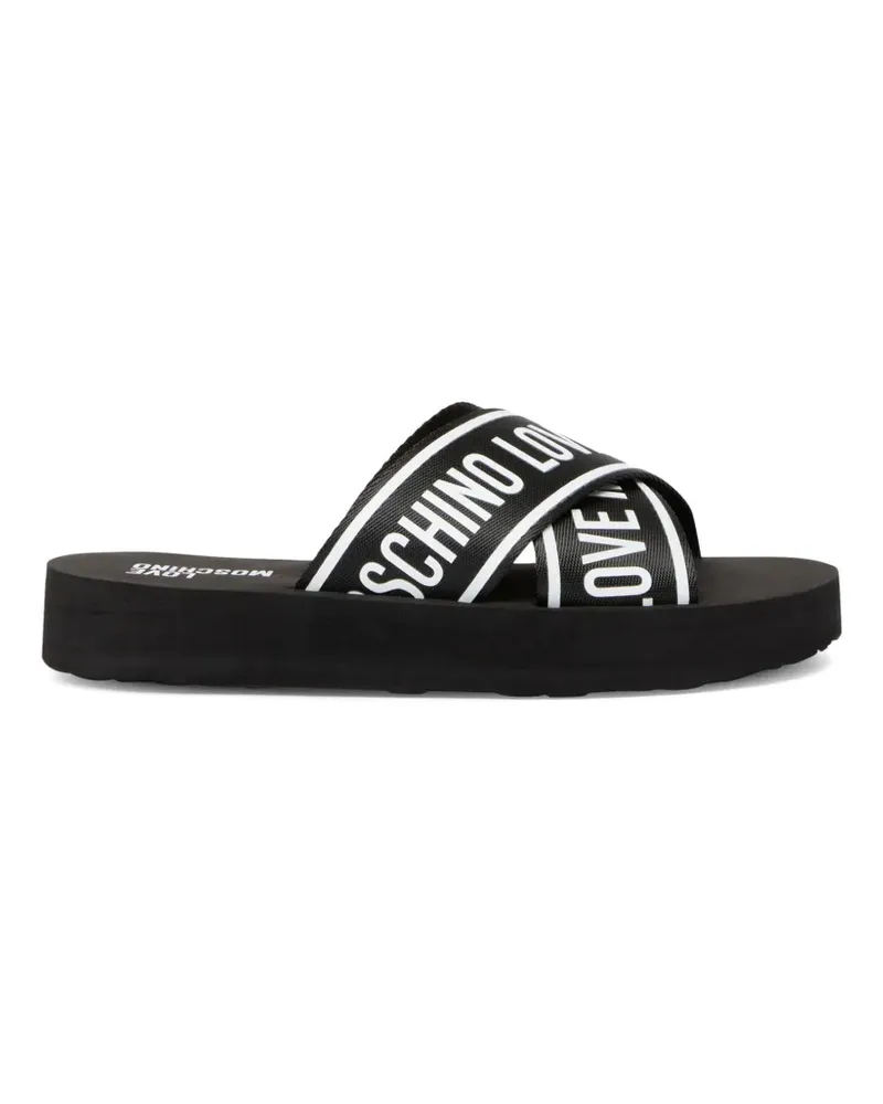 Moschino logo slide - Schwarz Schwarz