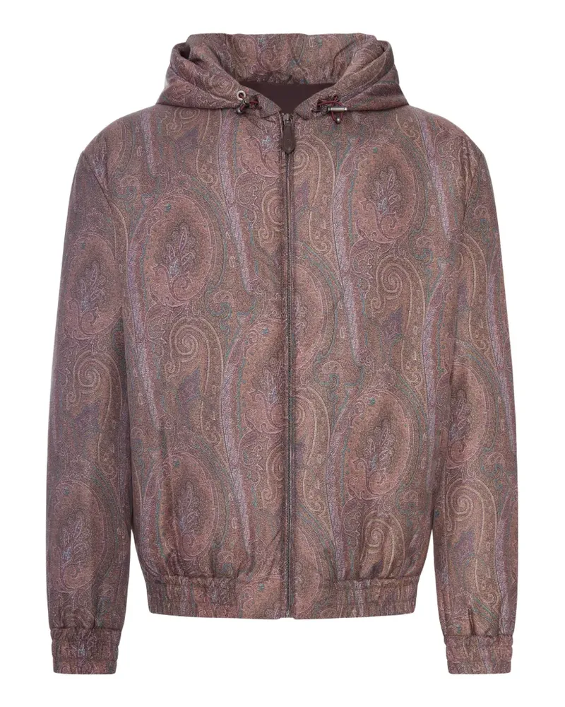 Etro Arnica-pattern hooded bomber jacket - Rot Rot