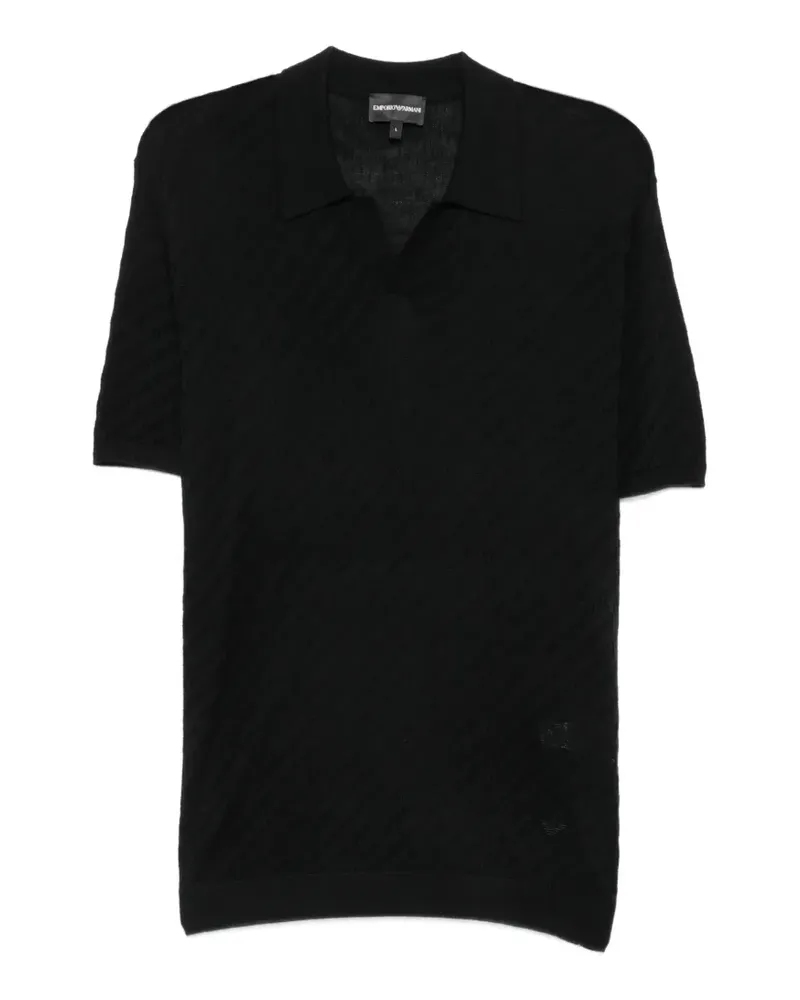Emporio Armani geometric-pattern T-shirt - Schwarz Schwarz