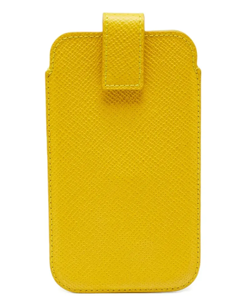 Smythson Handyhülle aus Leder - Gelb Gelb