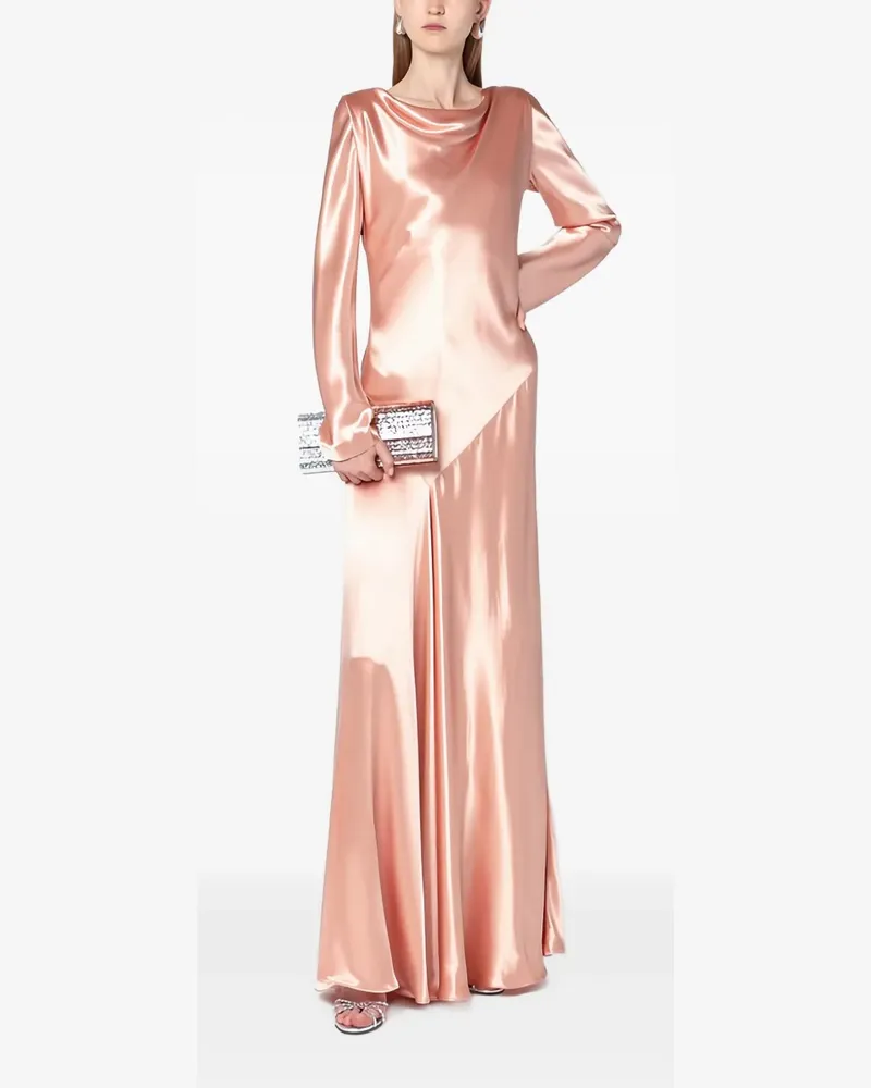 Alberta Ferretti Maxikleid aus Satin - Rosa Rosa