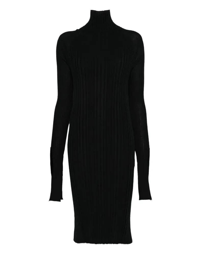 MRZ Midikleid aus Schurwolle - Schwarz Schwarz