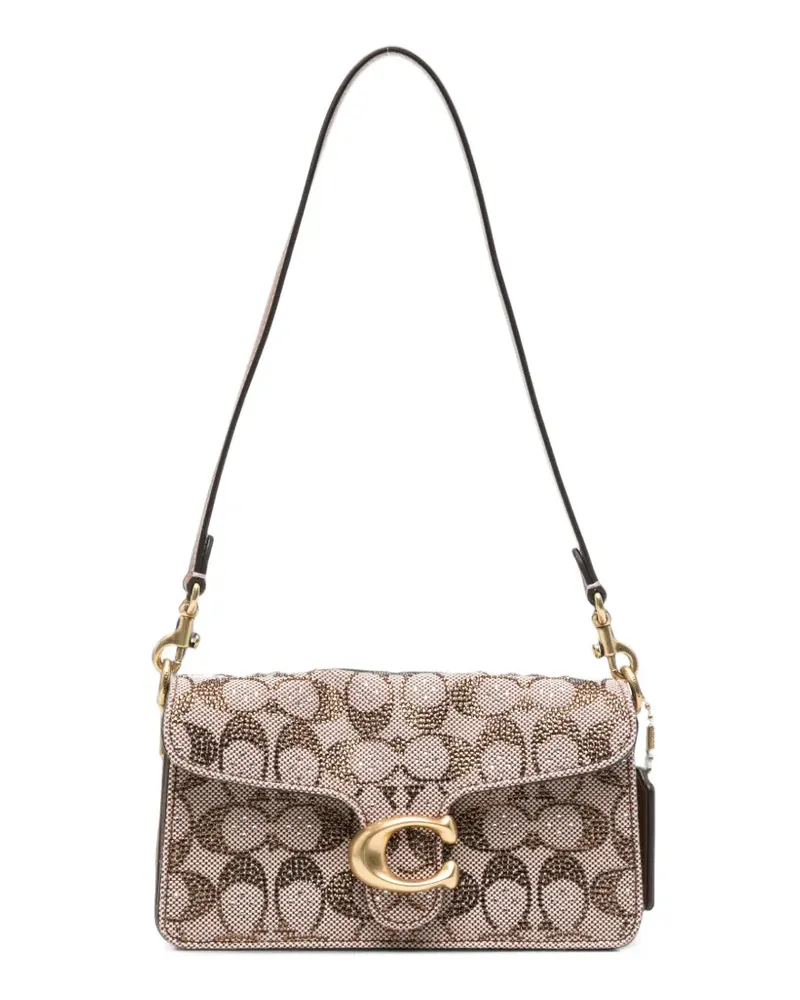 Coach Tabby 20 Schultertasche mit Kristallen - Nude Nude