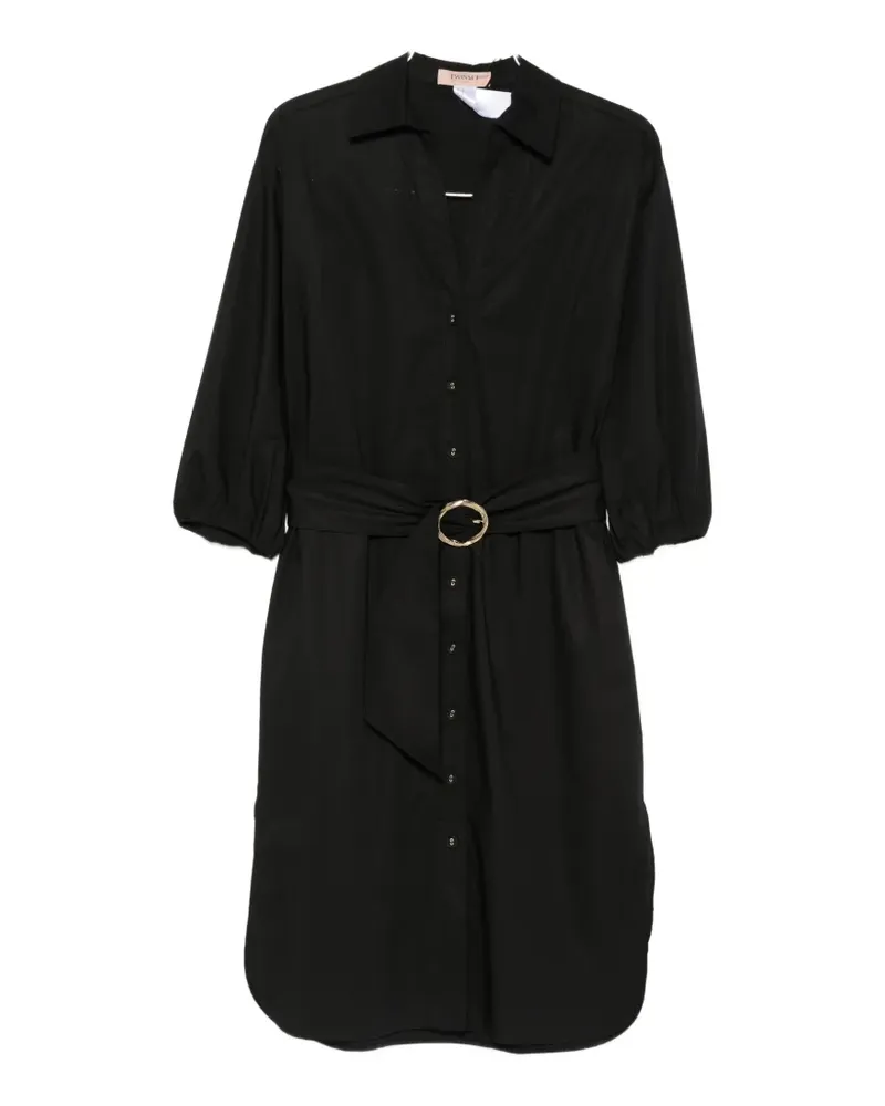 Twin-Set belted midi dress - Schwarz Schwarz