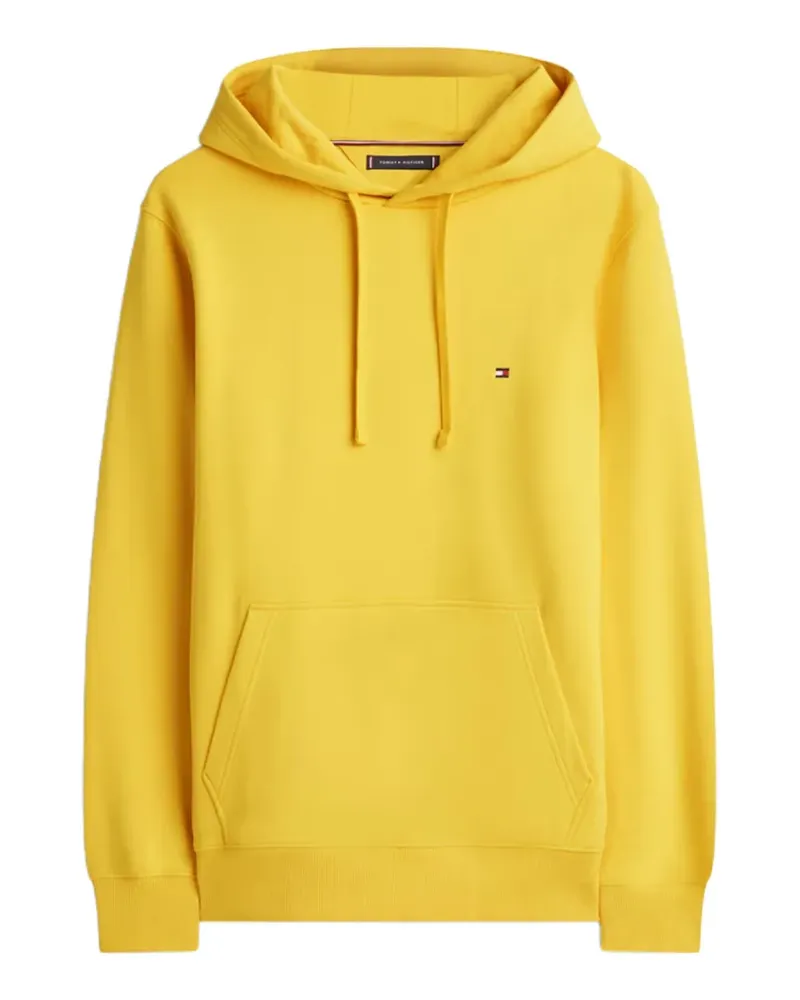 Tommy Hilfiger logo-embroidered cotton hoodie - Gelb Gelb