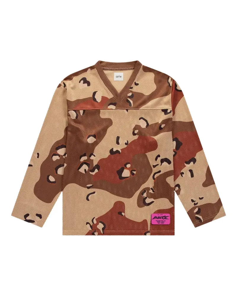 Arte Antwerp T-Shirt mit Camouflage-Print - Nude Nude