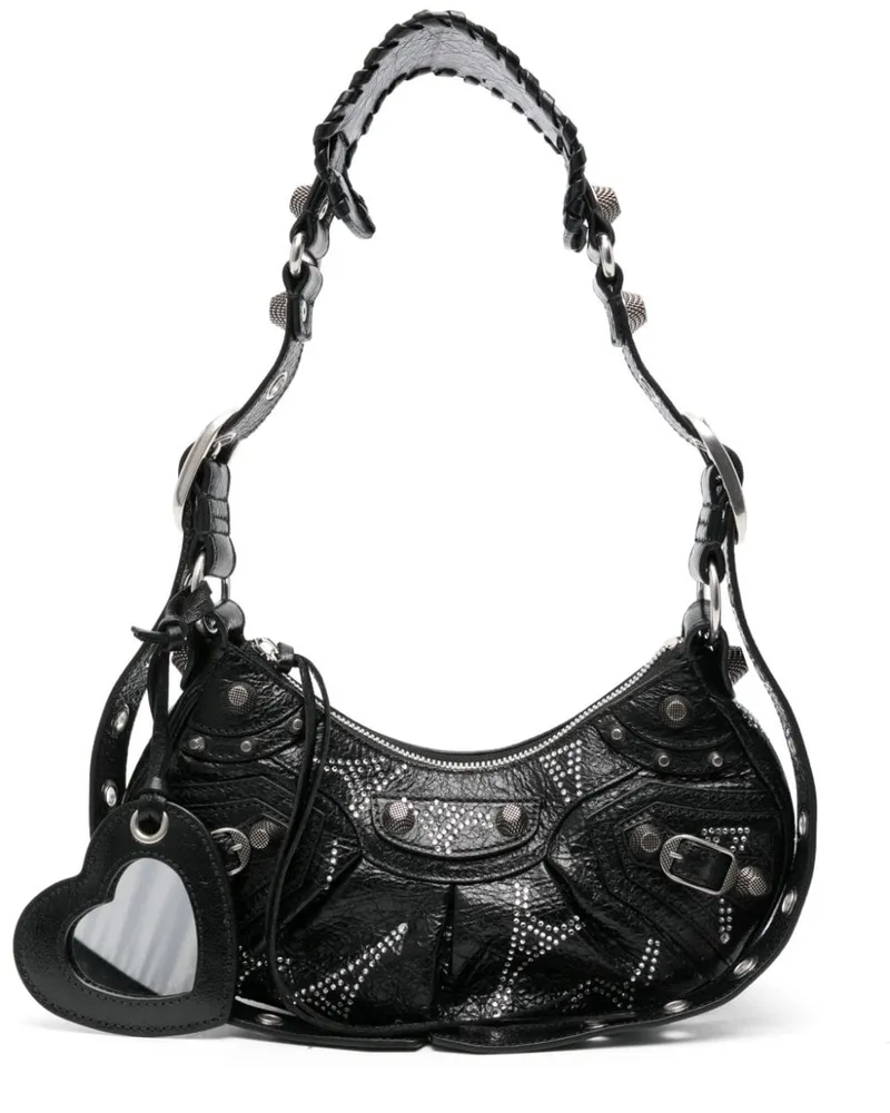 Balenciaga XS Le Cagole Schultertasche - Schwarz Schwarz