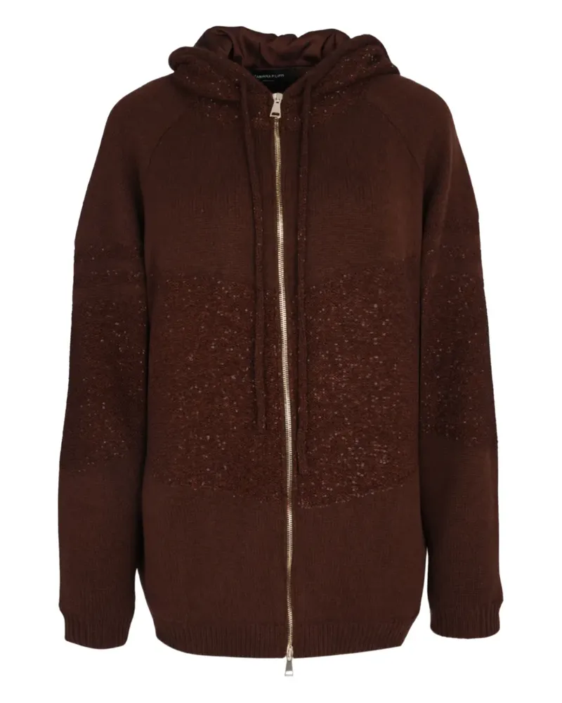 Fabiana Filippi Cardigan mit Kapuze - Rot Rot