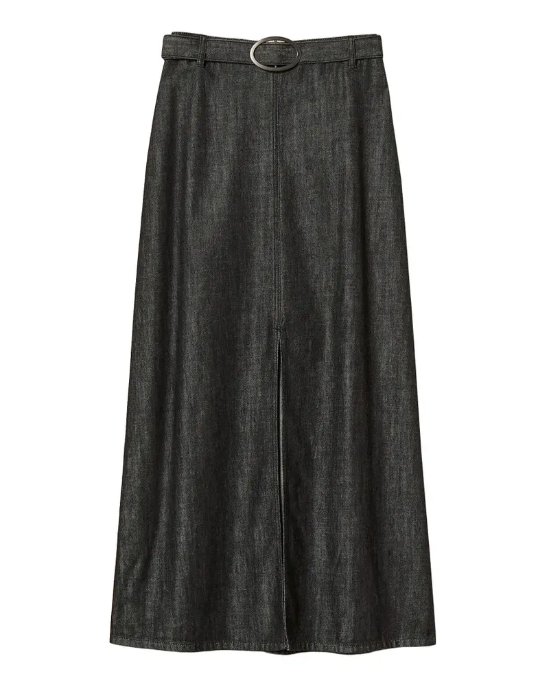 Twin-Set long flowing denim skirt - Schwarz Schwarz