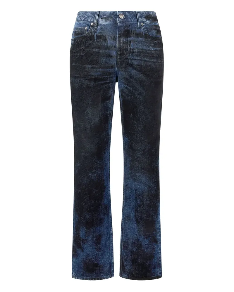 Roberto Cavalli Ausgeblichene Jeans mit Kontrasteinsatz - Blau Blau